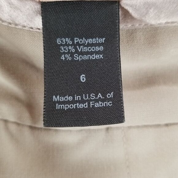 🎁5/$25 Body by Victoria Pants Women's Size 6 Marisa Fit Wide Leg Tan - Picture 5 of 9